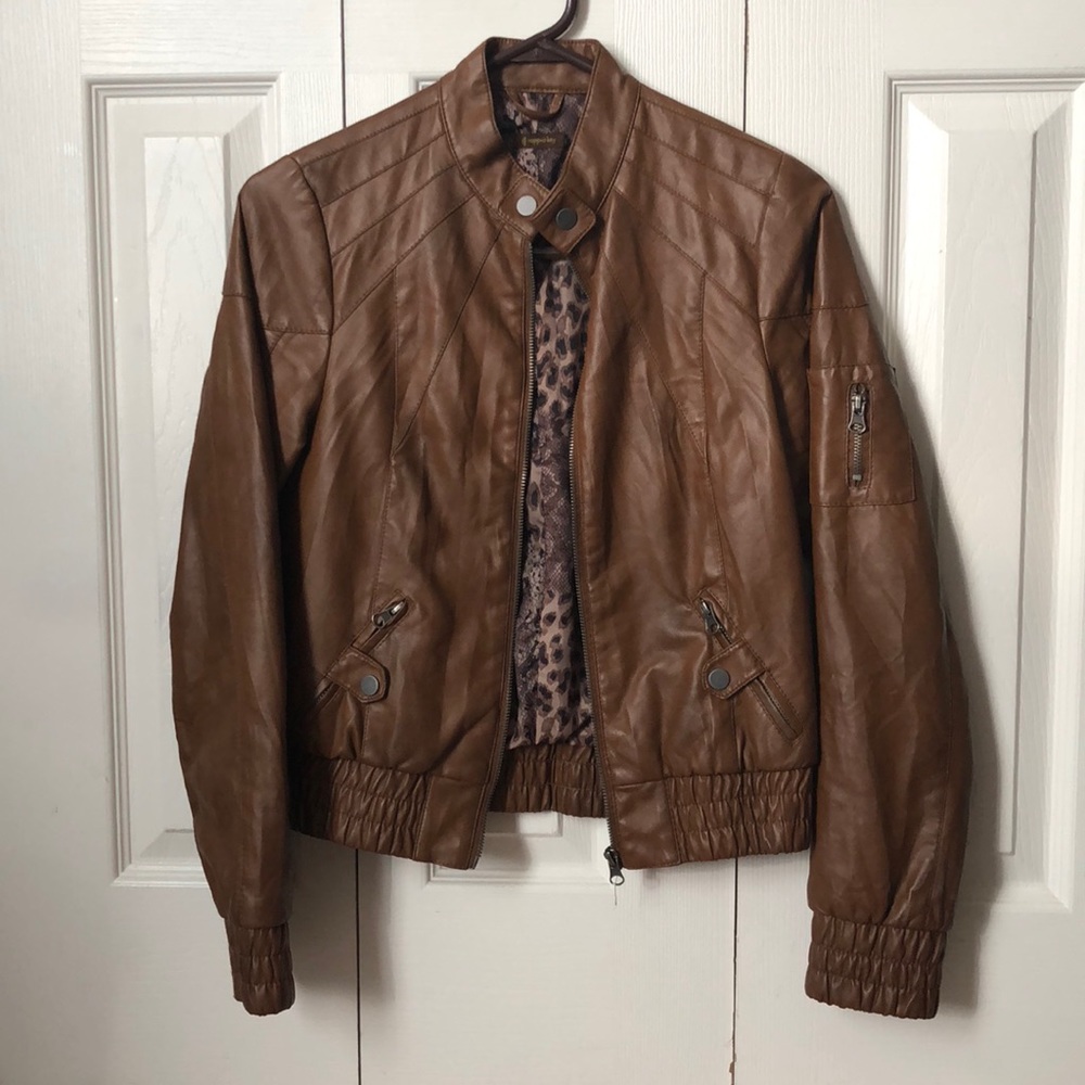 Faux leather jacket
